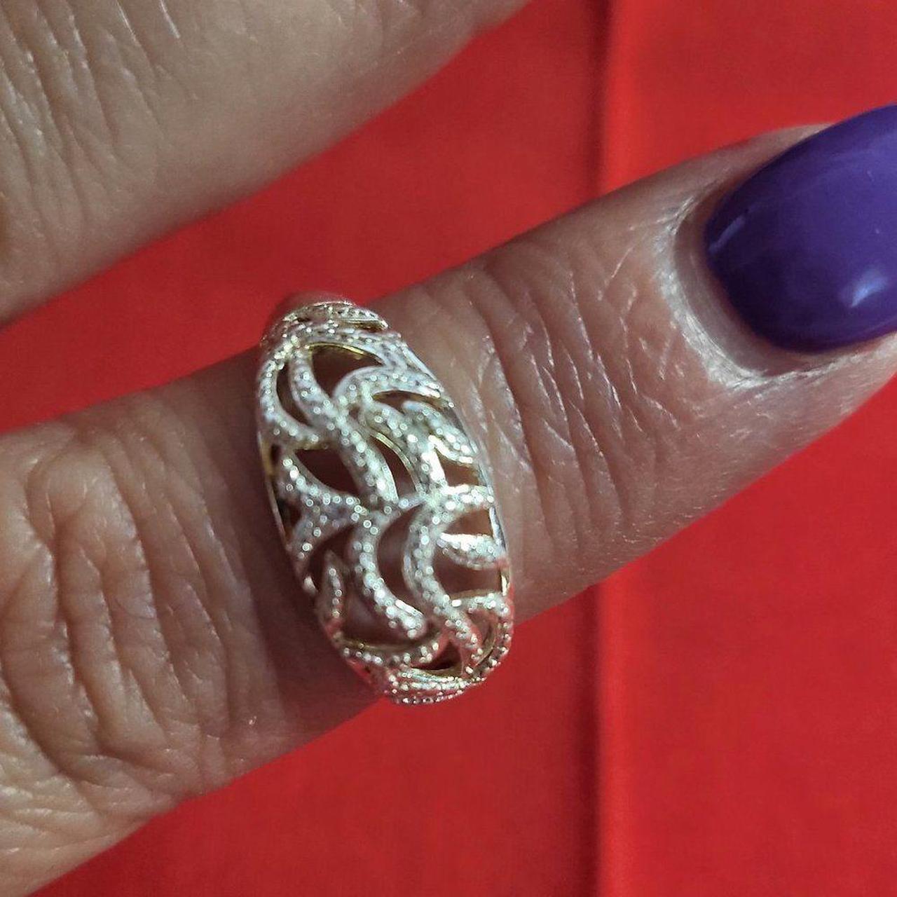 Source Unknown Women's Ring - Silver – Moissanite… - image 2