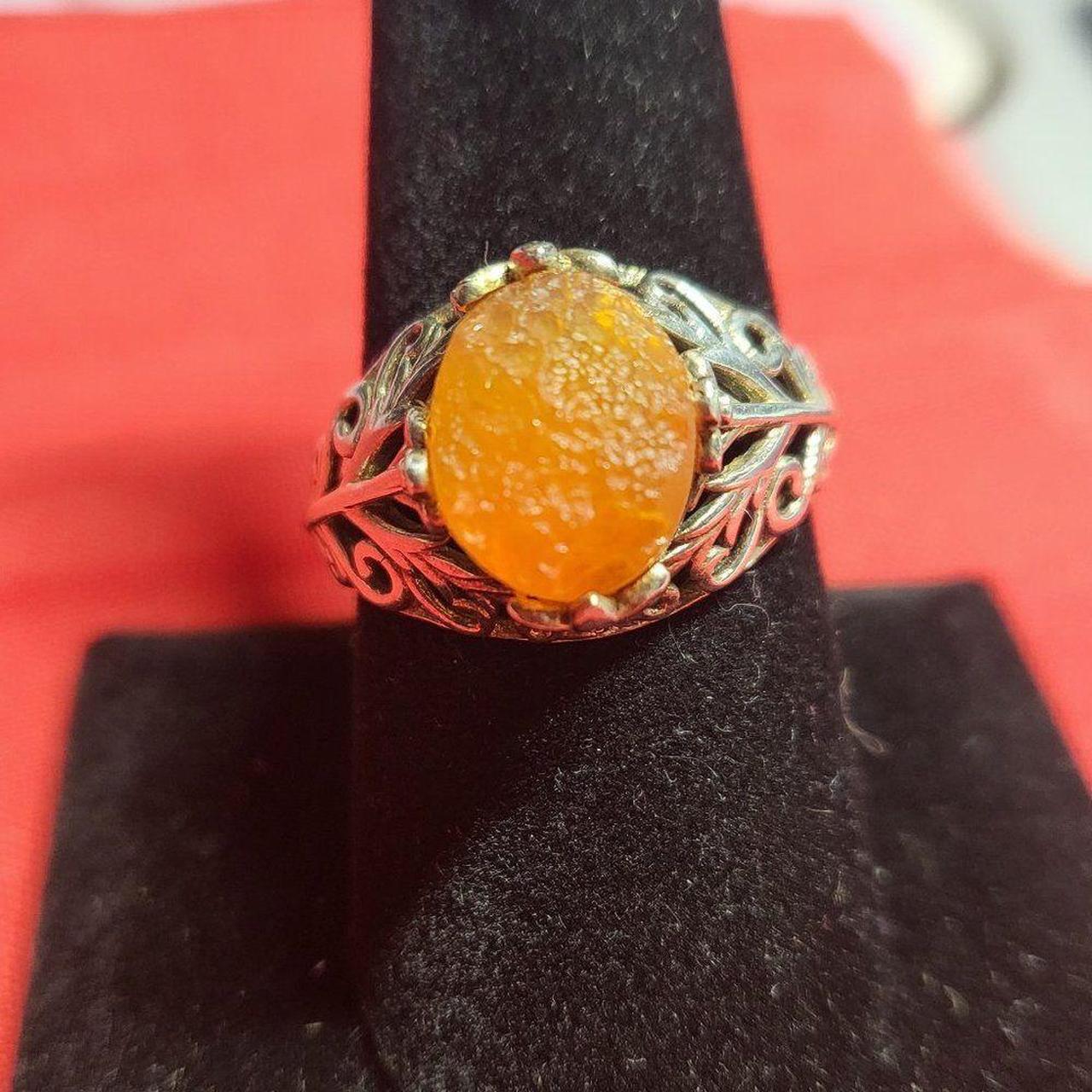 Source Unknown Women's Ring - Orange/Silver – Nat… - image 1