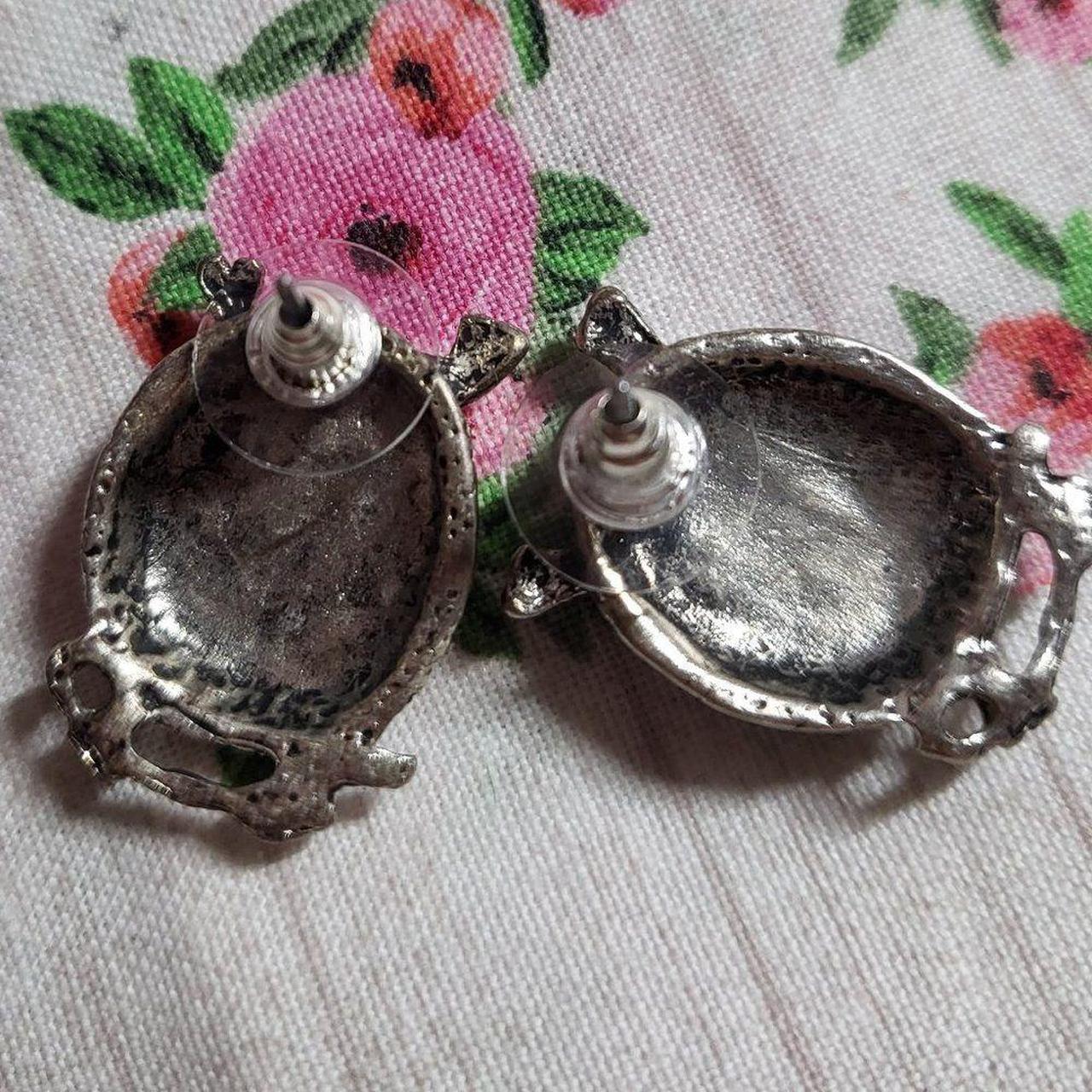 Source Unknown Women's Earrings - Silver/Black – … - image 3