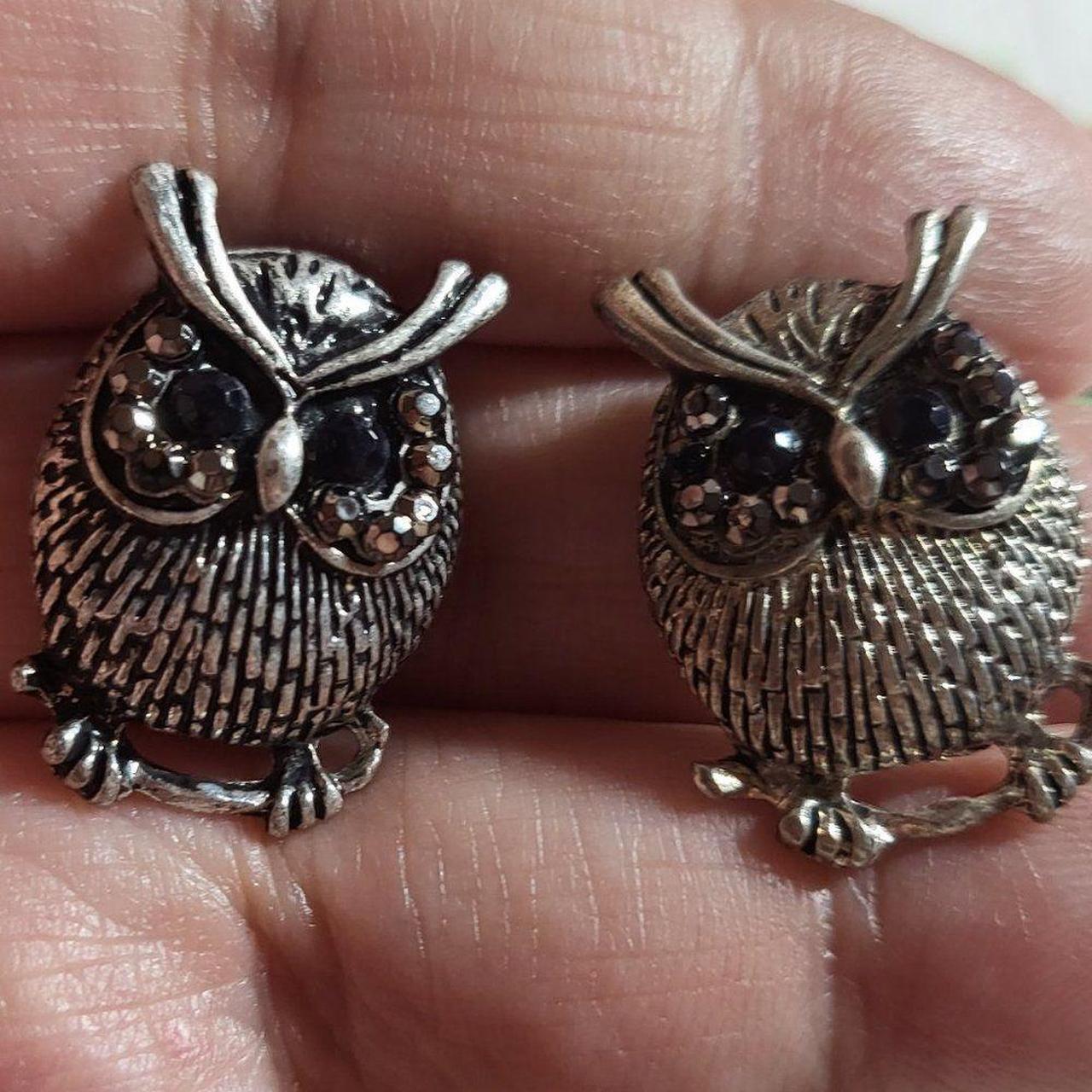 Source Unknown Women's Earrings - Silver/Black – … - image 1