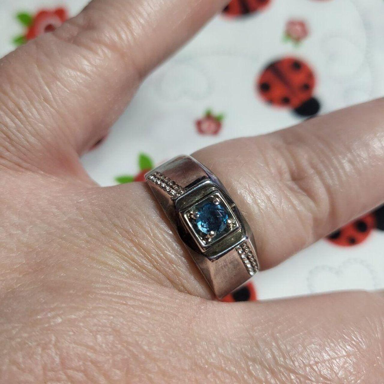 Source Unknown Men's Ring - Blue/Silver – Natural… - image 3