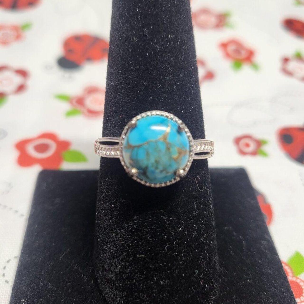 Source Unknown Women's Ring - Blue/Silver – Natur… - image 4