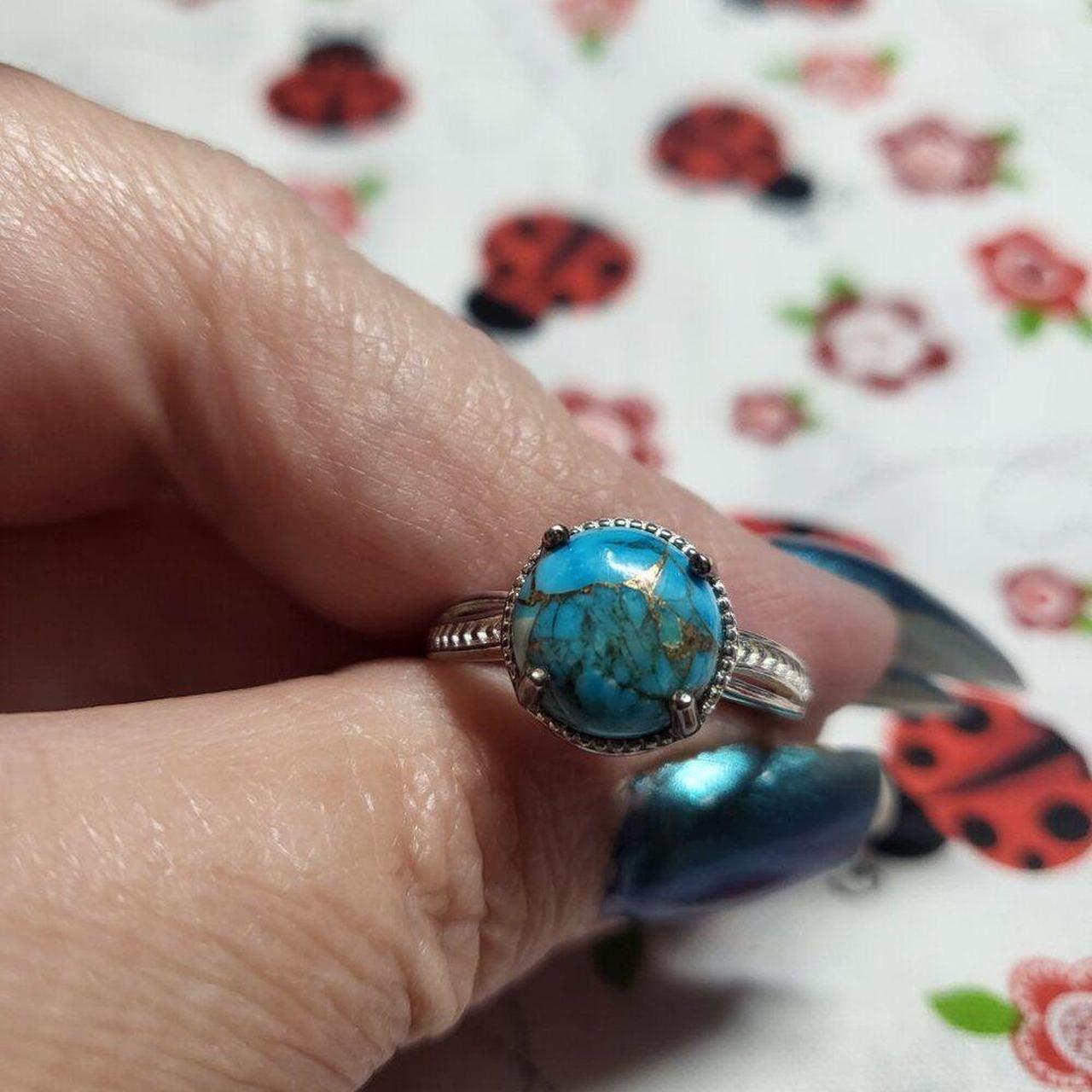 Source Unknown Women's Ring - Blue/Silver – Natur… - image 3