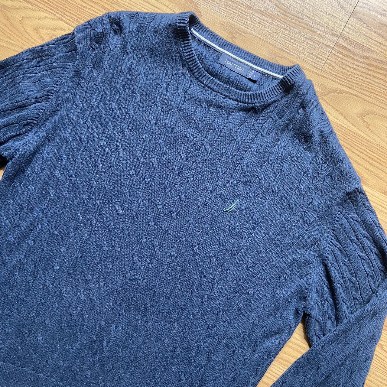 Navy knit sweater. From nautica. Preppy look comfy - Depop