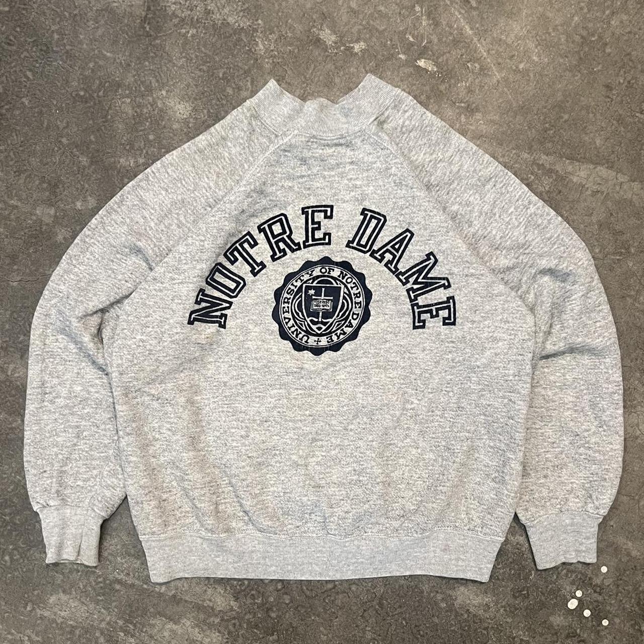 Vintage 80s champion reverse weave notre dame gray...