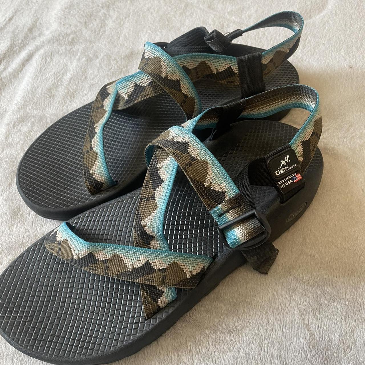 Chaco Classic Brown Leather Flip Flop Thong - Depop