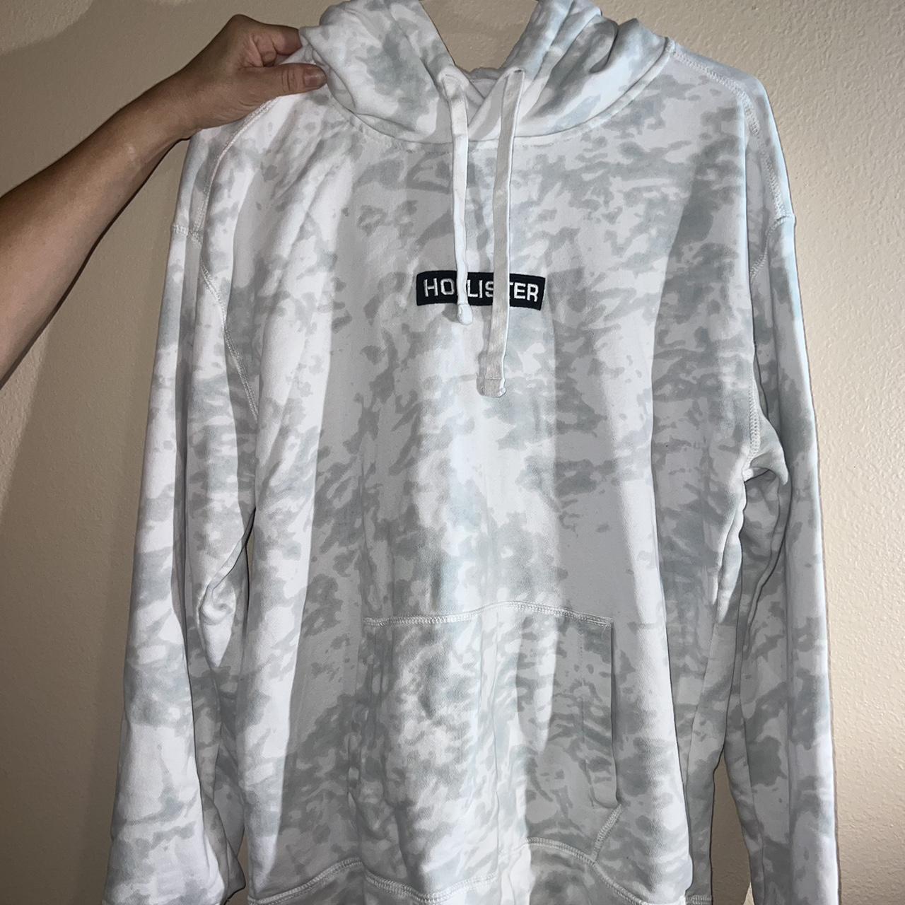 Black and white Hollister hoodie Thank you for - Depop