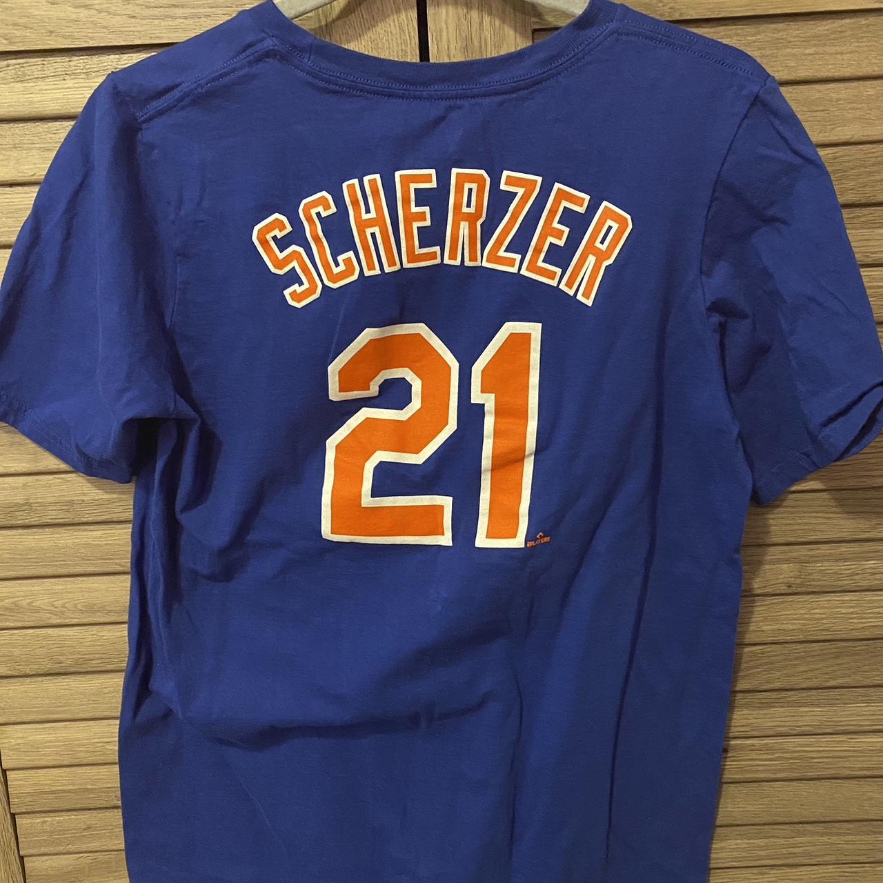 Nike Men's New York Mets Max Scherzer #21 Black T-Shirt