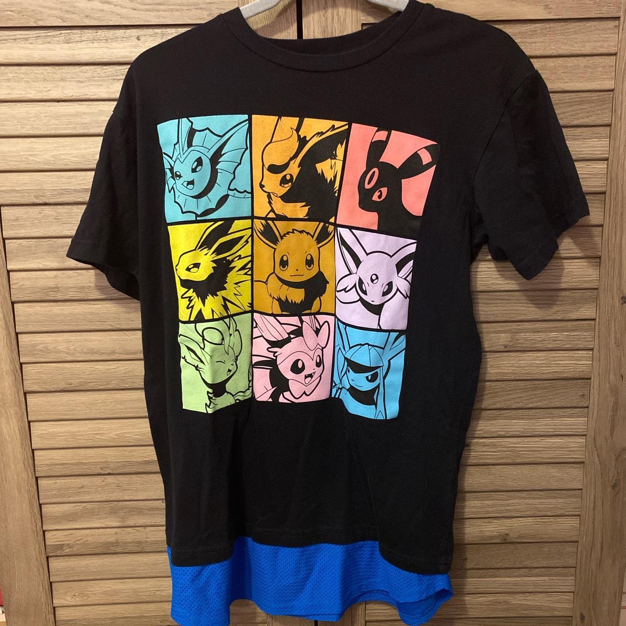 Eeveelution T-Shirt - Pokemon T-Shirt Collection Black T-Shirt / L