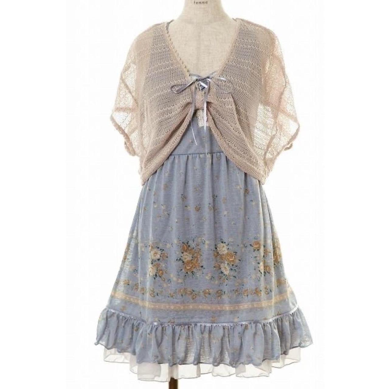 Axes Femme Blue Floral Dress :) i love the ruffles,... - Depop