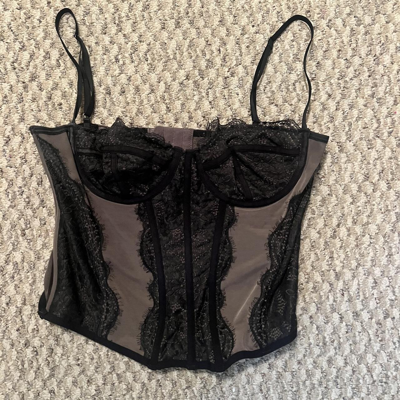 black urban outfitters out from under corset top... - Depop