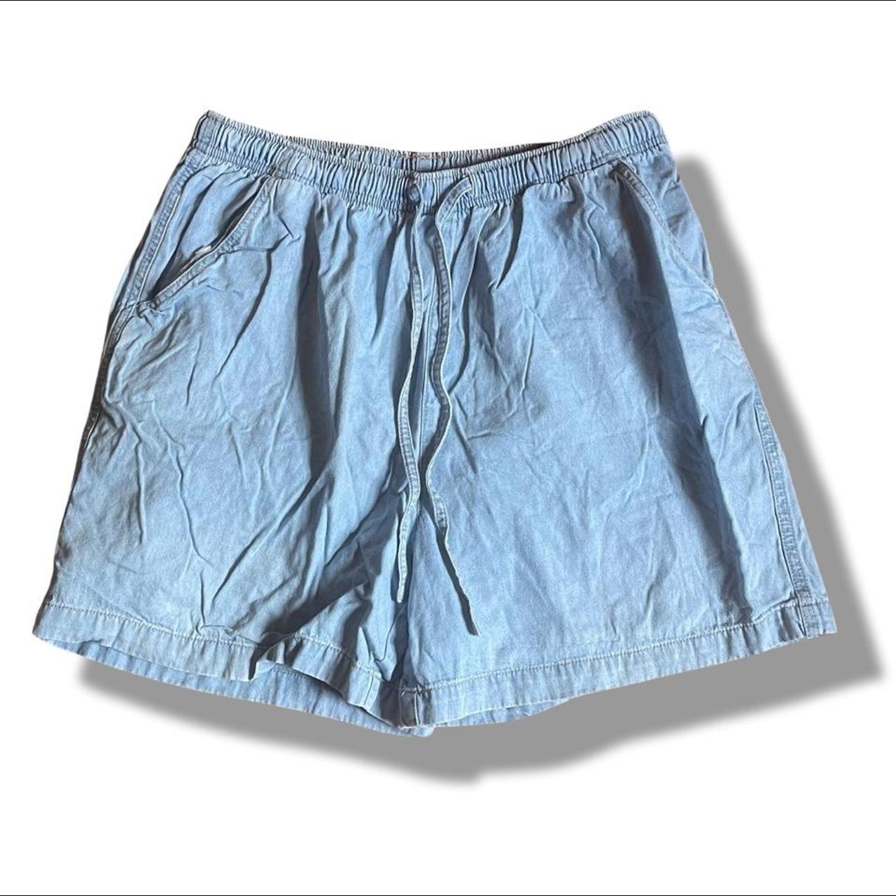 Women’s Erika Brand Light Blue Shorts Petite Size... Depop