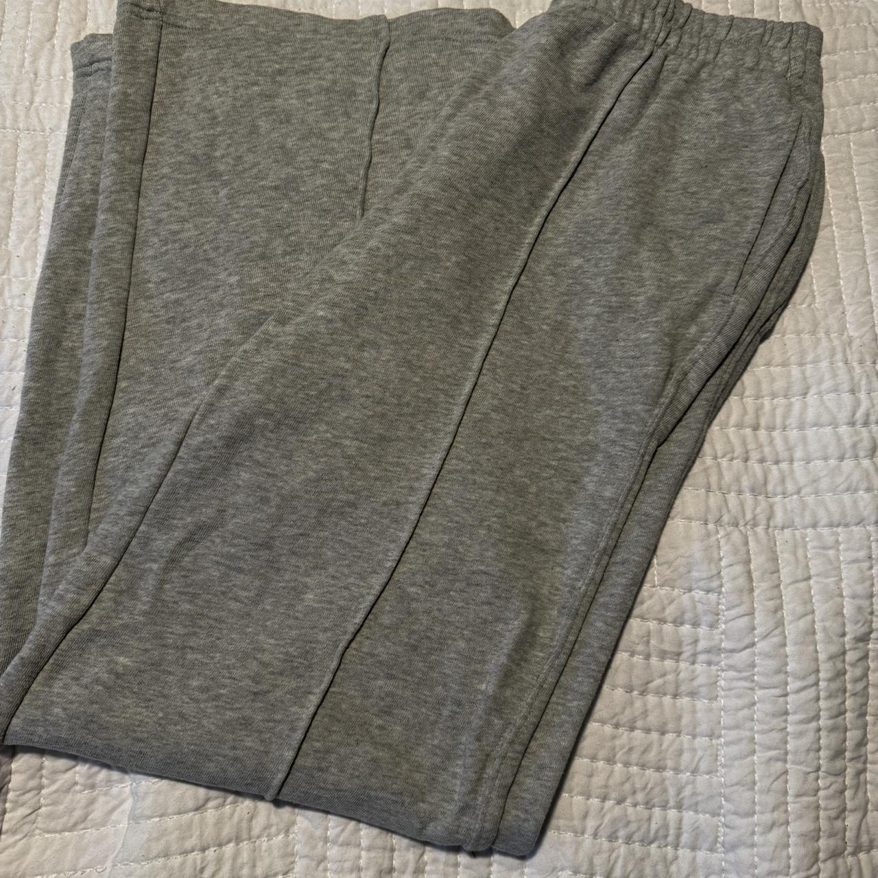 aerie gray wide leg sweatpants - Depop