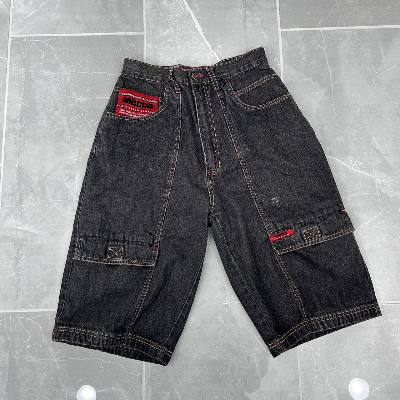 Mecca Jorts Y2K Baggy Denim Cargos -tagged size 18... - Depop