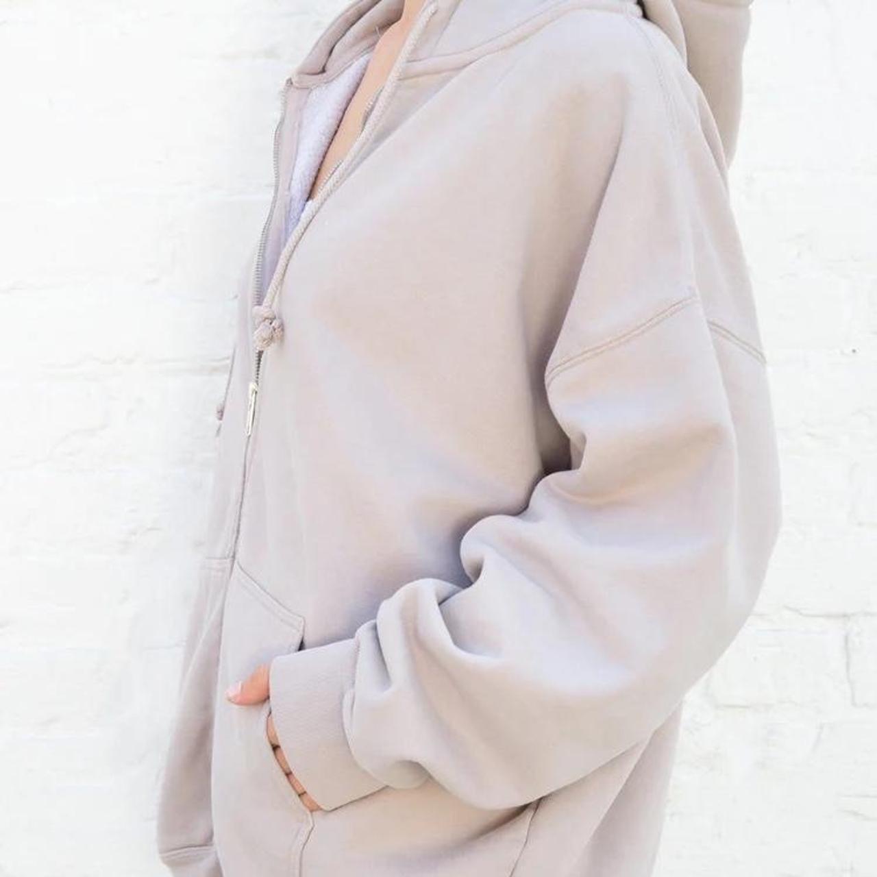 NWT Brandy Melville Christy Hoodie in tan/mauve.