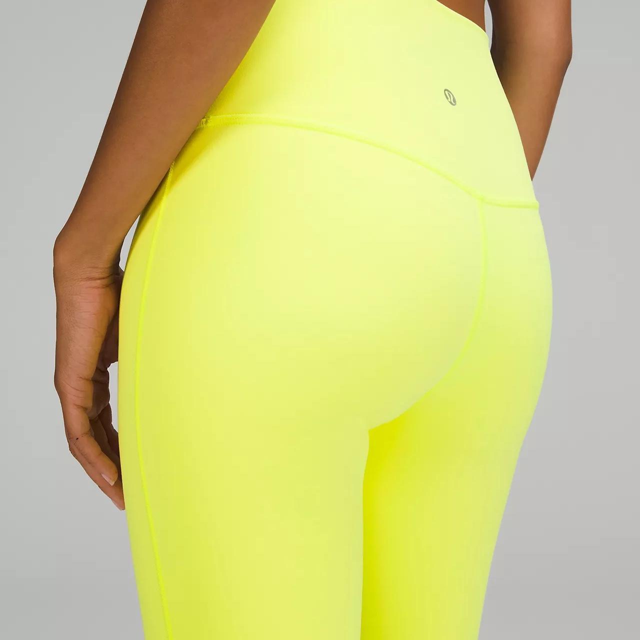 Lululemon early extension high rise leggings in honey lemon heathered Size  4 | eBay