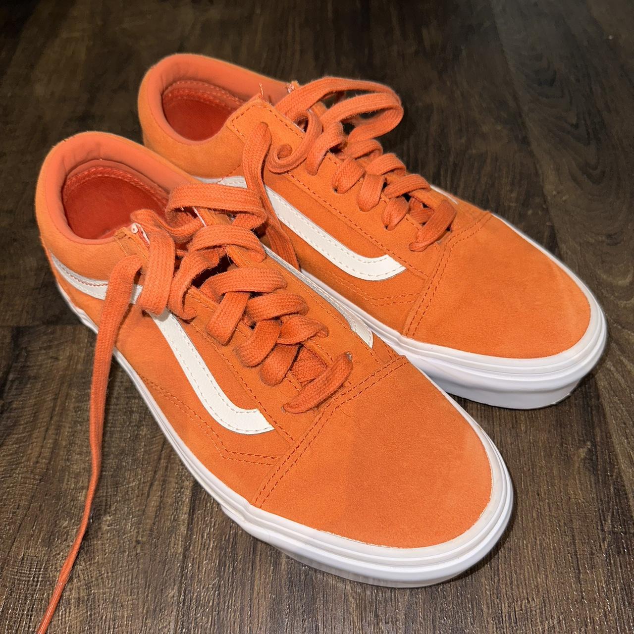 Vans suede orange shoes - never worn #vans... - Depop