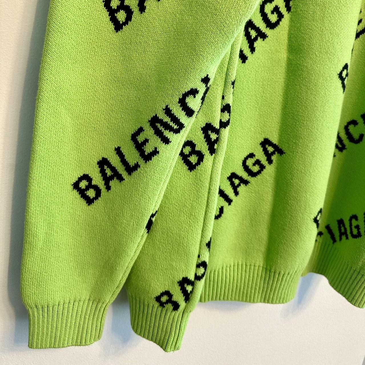 Lime green balenciaga sweater best sale