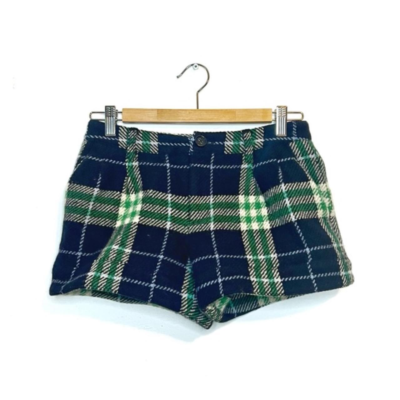 Burberry Blue Label Check Shorts green check. Depop