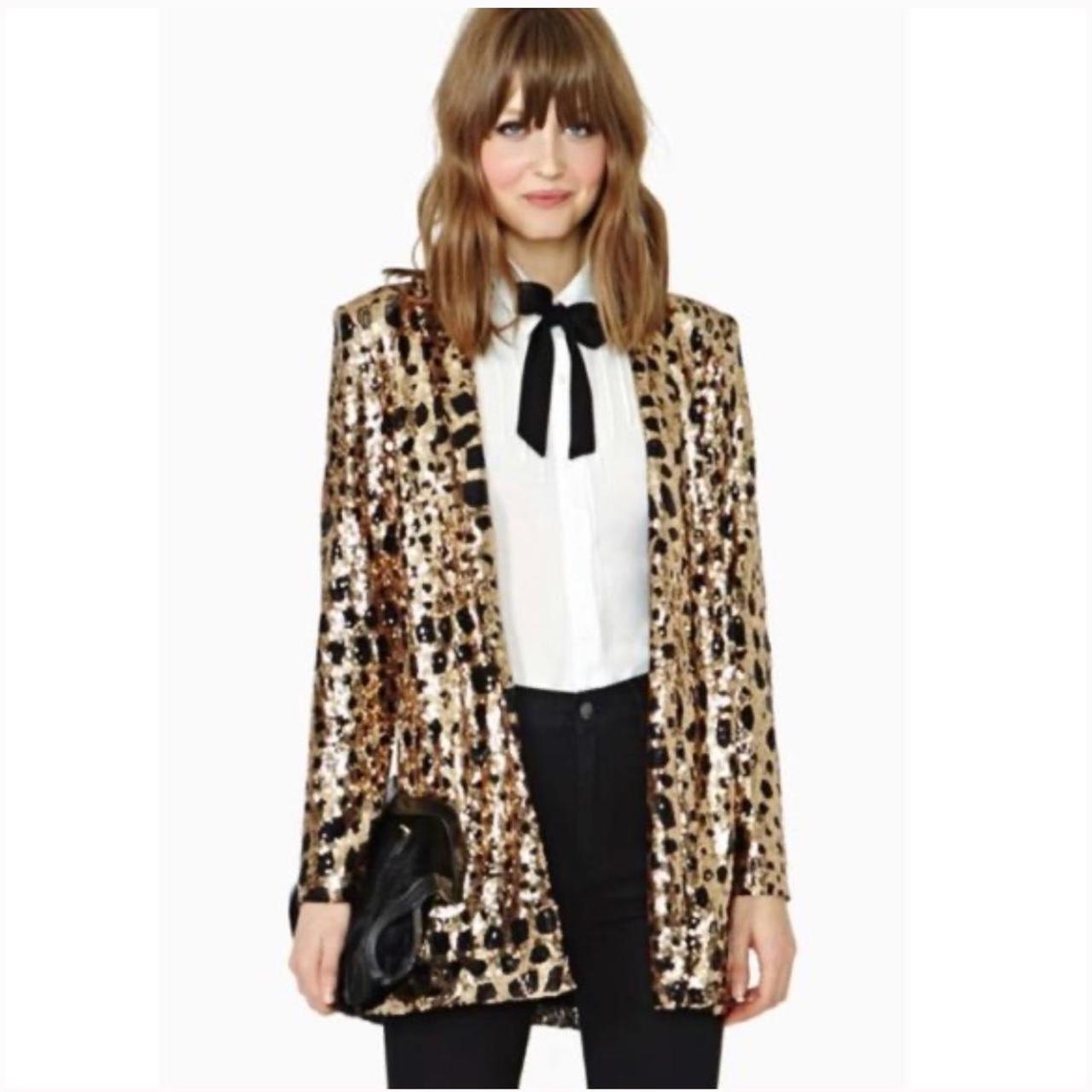 Nasty gal leopard on sale coat