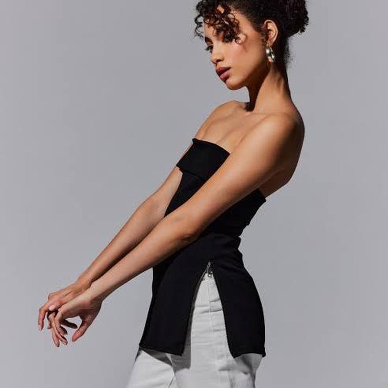 Glassons zip side top strapless, Never worn