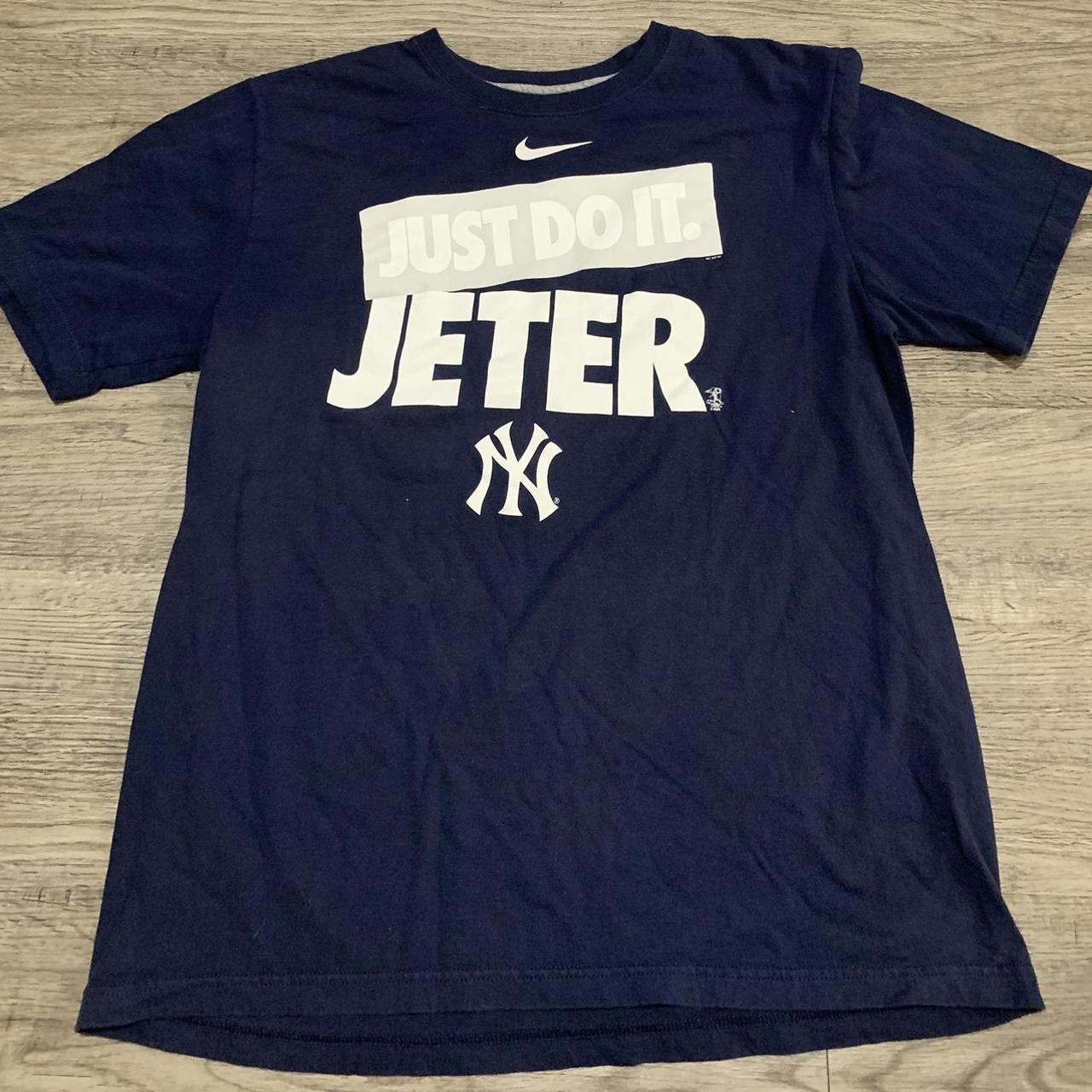 New York Yankees Derek Jeter Gray T-Shirt by Nike