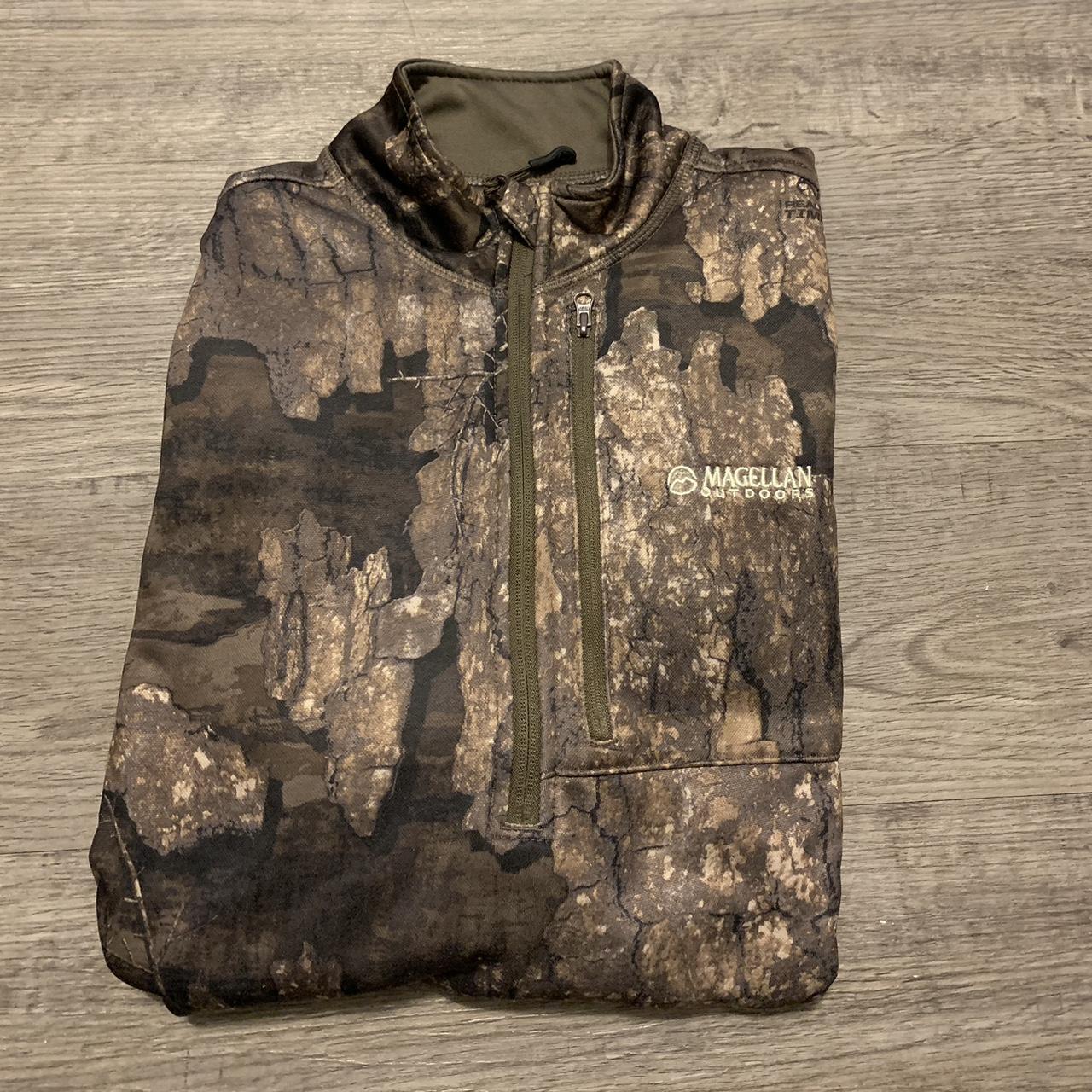 Magellan Outdoors 1/4 Zip Hunt Gear Fleece Camo... - Depop