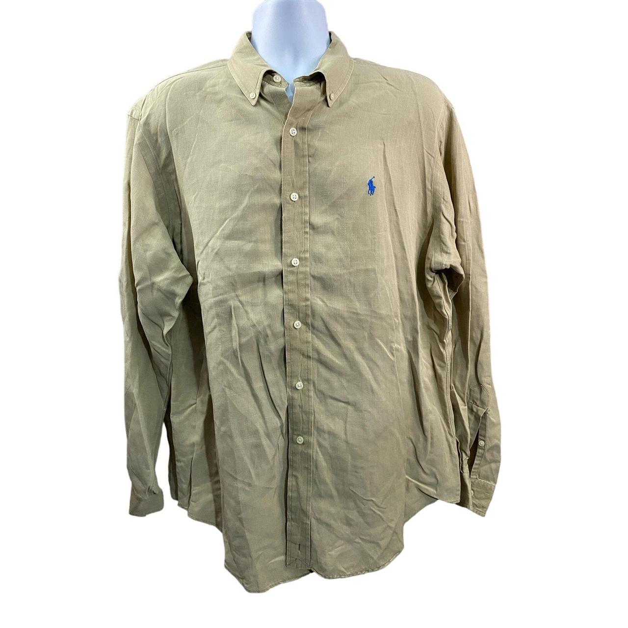 90s POLO Ralph Lauren silk×linen shirt