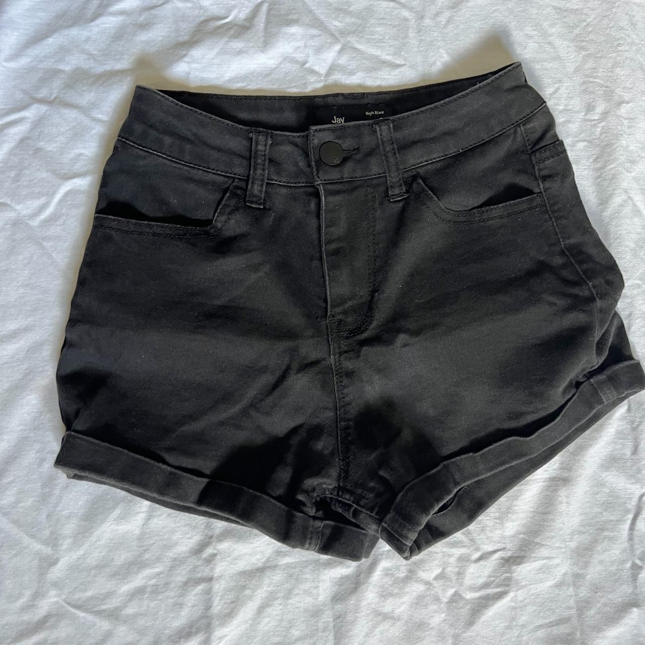 Black denim clearance shorts jay jays