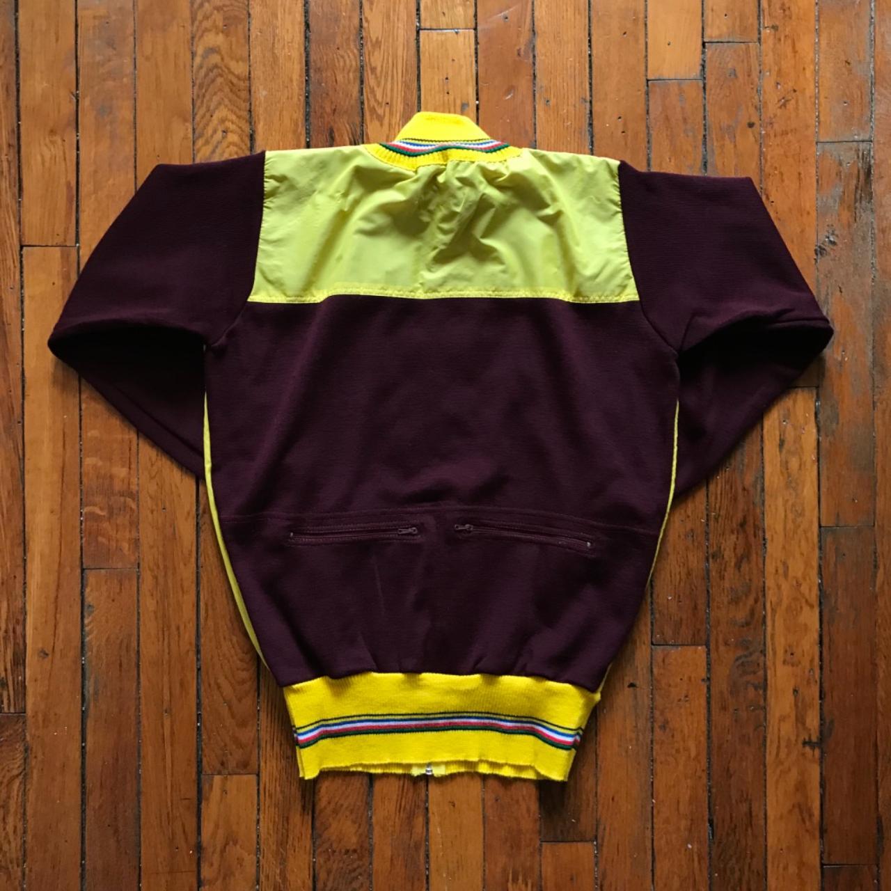 Yellow burgundy store coat