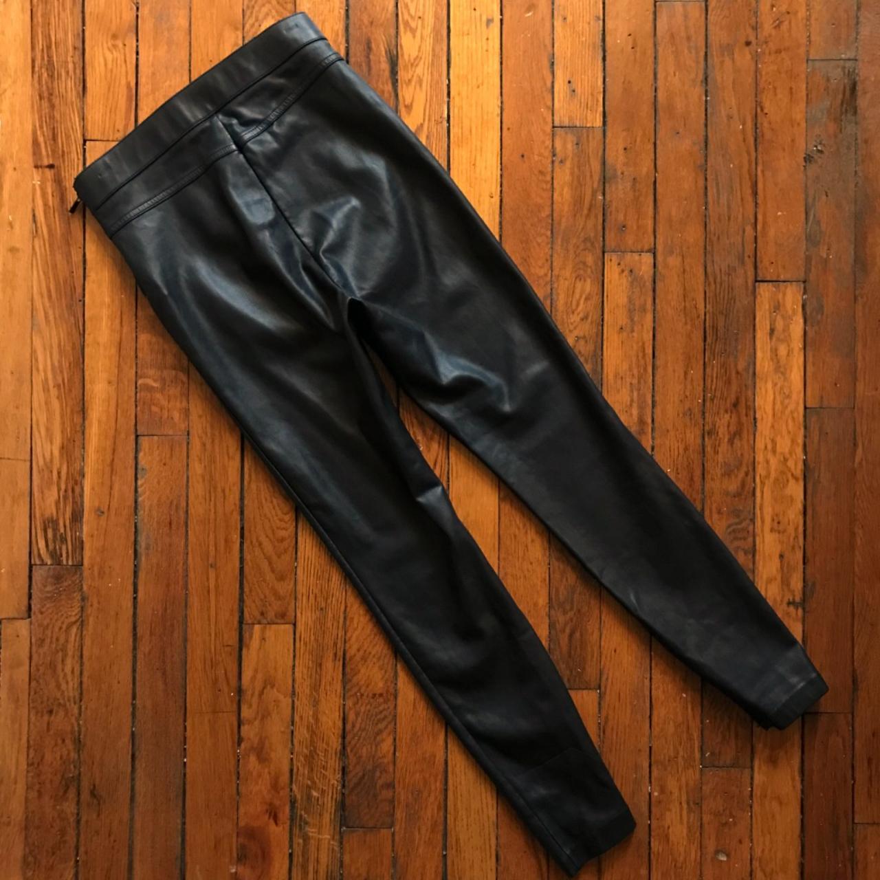Zara, Pants & Jumpsuits, Zara Trafaluc Legging Collection Black Faux Leather  Leggings