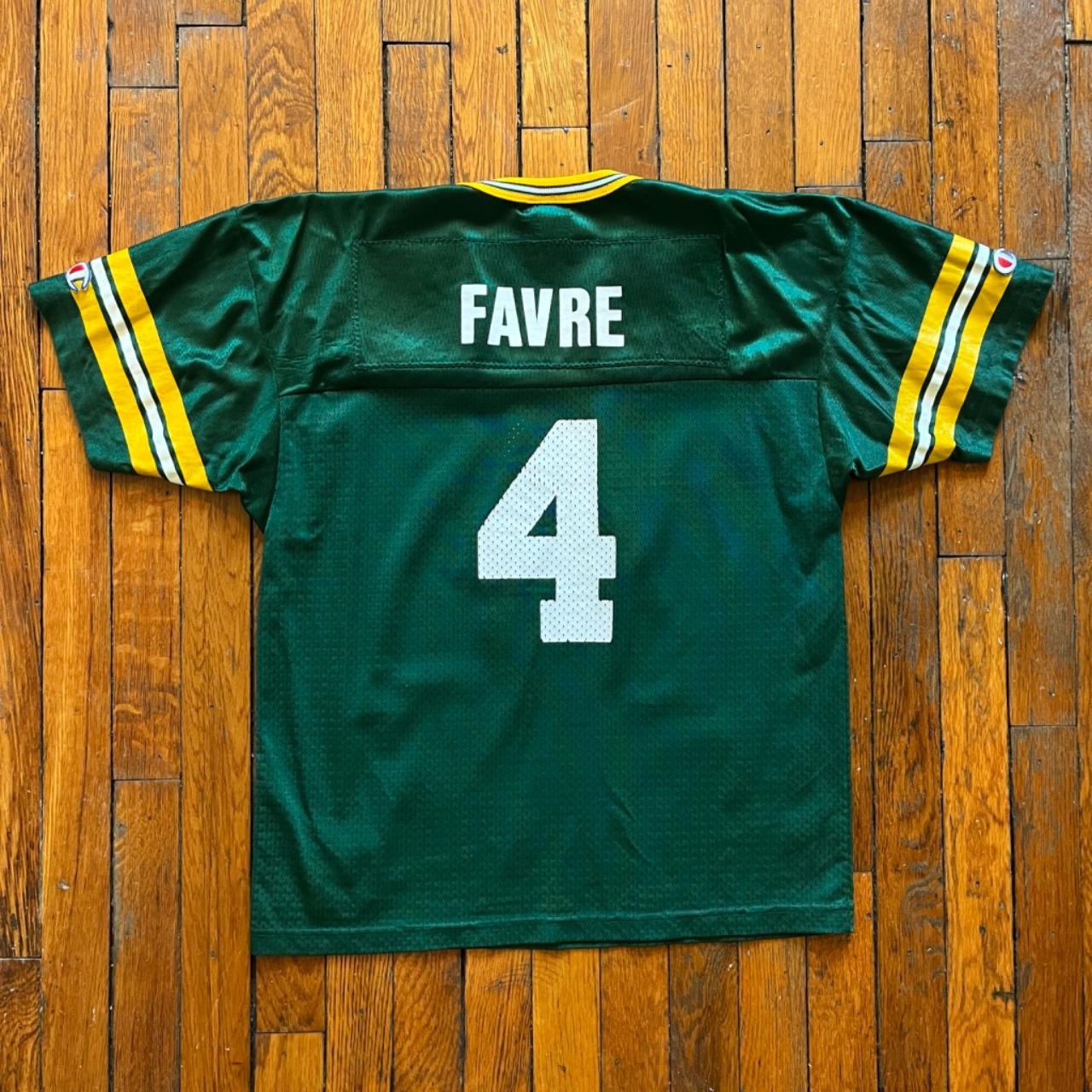 VTG 90s Champion Made in USA Brett Favre #4 QB - Depop