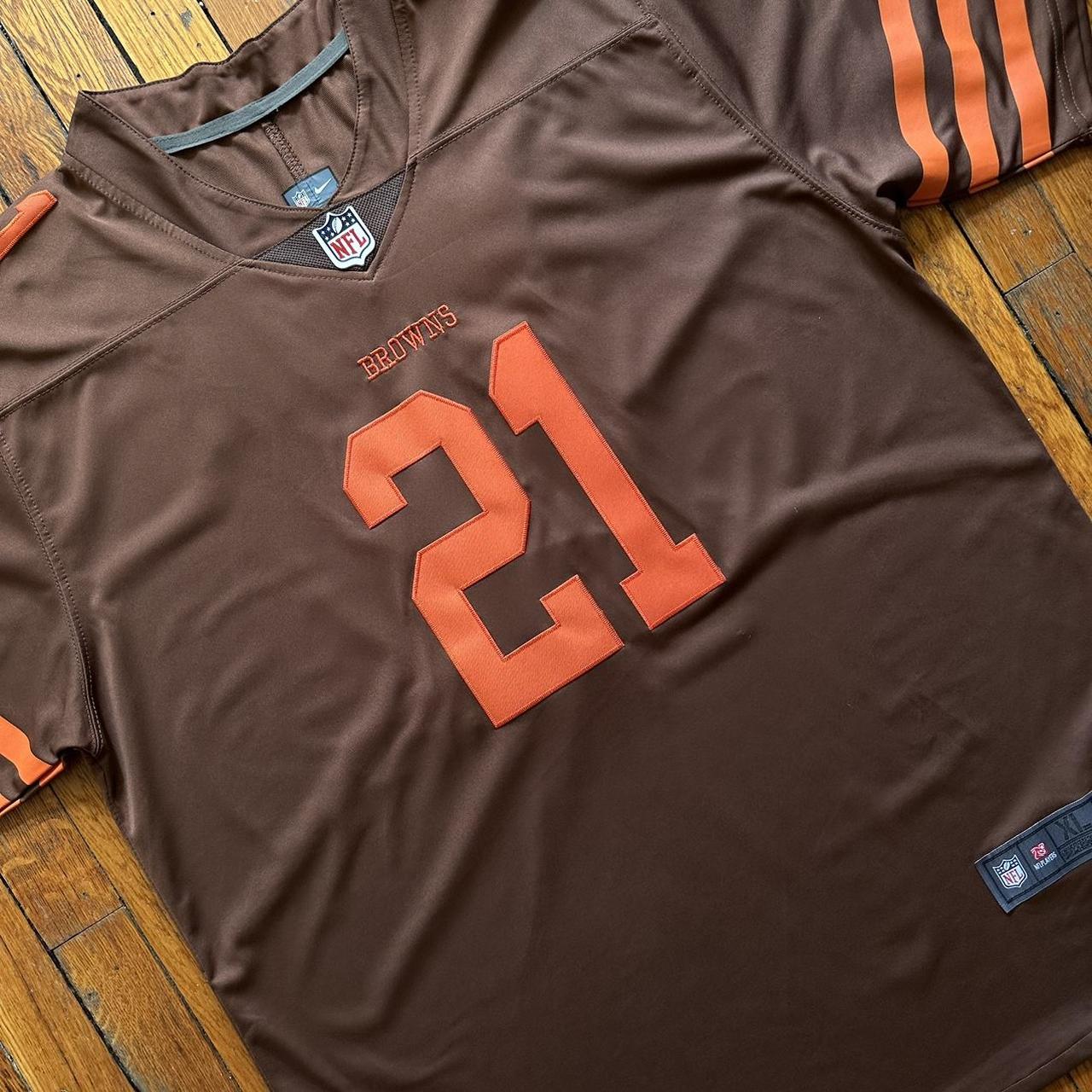 Men's Cleveland Browns Denzel Ward Nike Brown Game Jersey