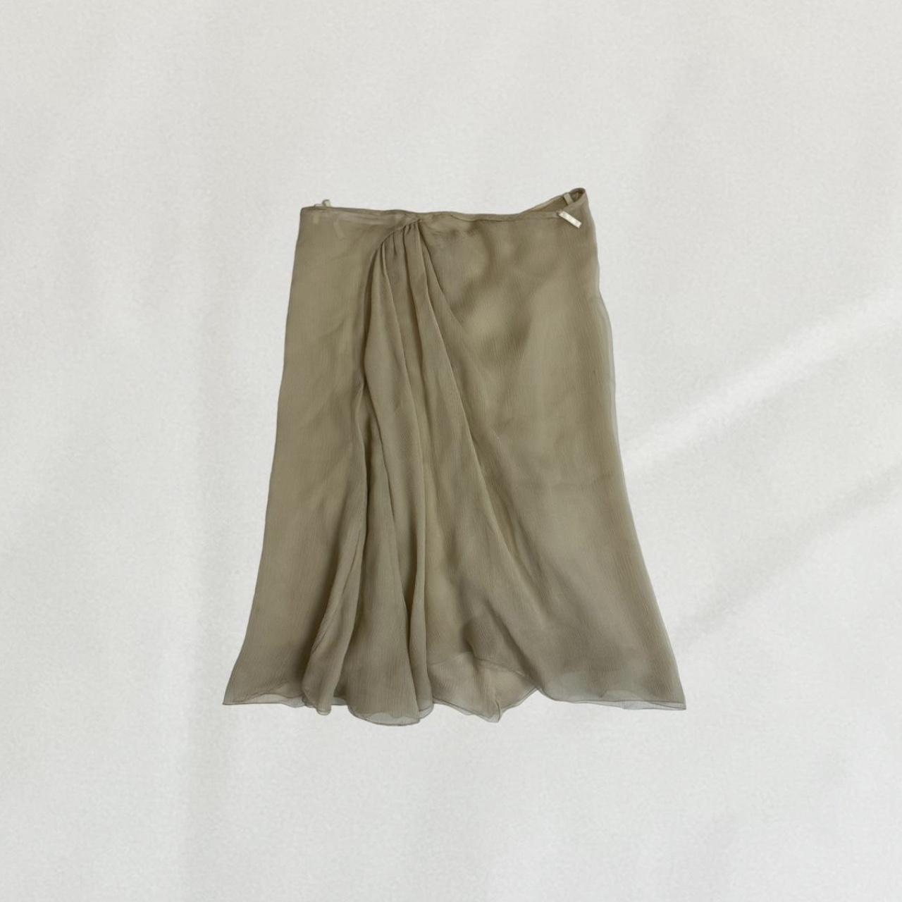 Prada chiffon skirt, sheer ruffle skirt Open to... - Depop