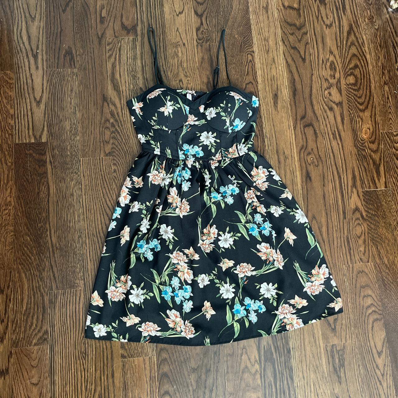 Xhilaration black clearance floral dress