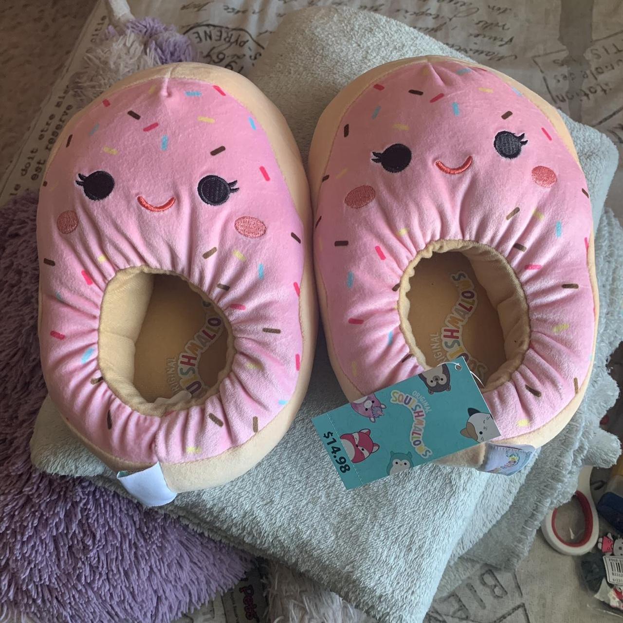 really cute squishmallow donut slippers 🍩💗 only... - Depop