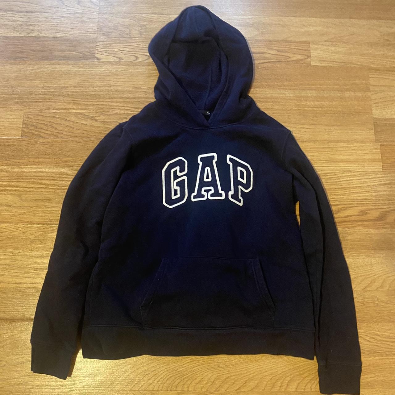 Gap Navy and White Hoodie | Depop