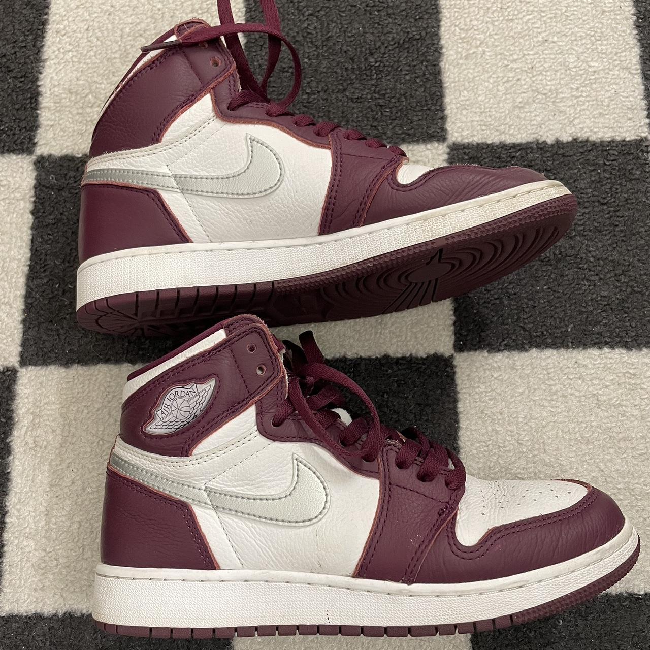burgundy and gold nike shoes
