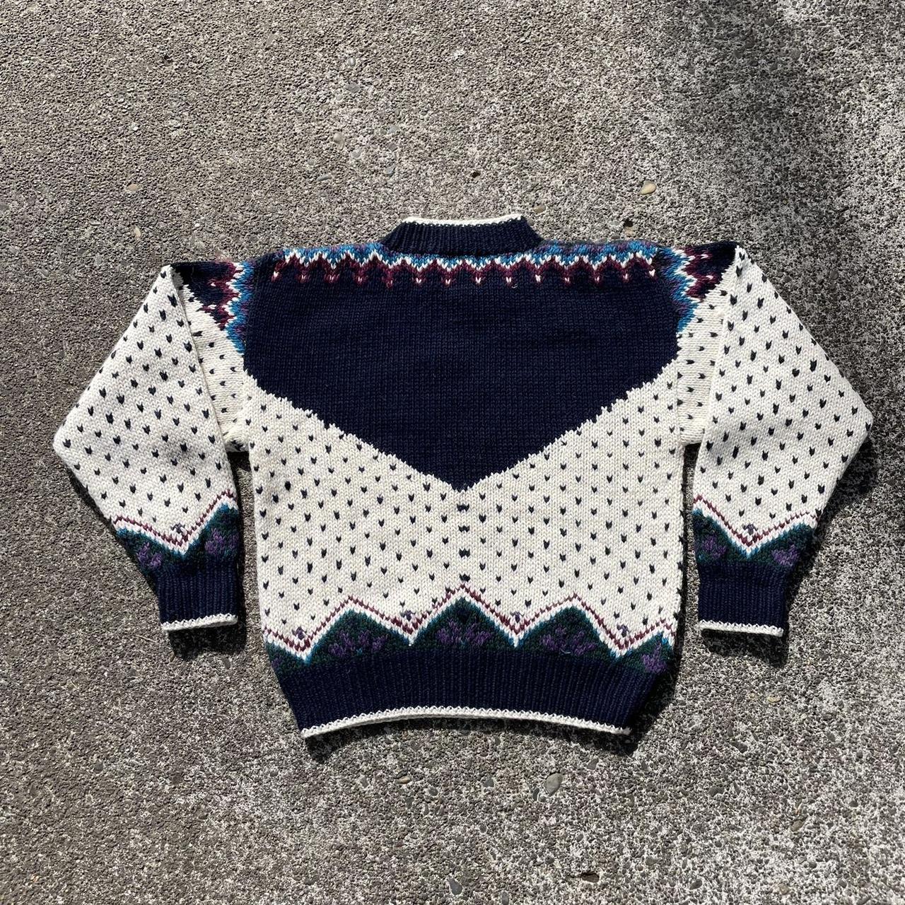 Vintage Wool Snowflake Ski Knit Sweater ⛷️ Comfy... - Depop