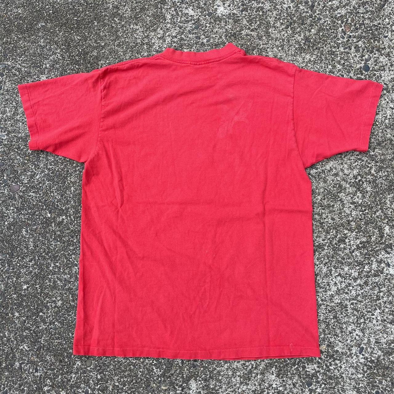 Nutmeg Men's Red and White T-shirt | Depop