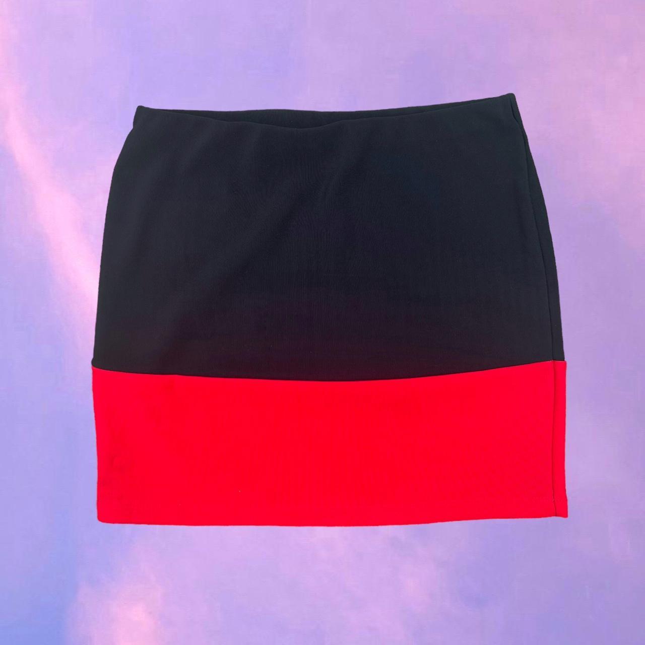 y2k Forever 21 colourblock mini skirt - elasticated... - Depop