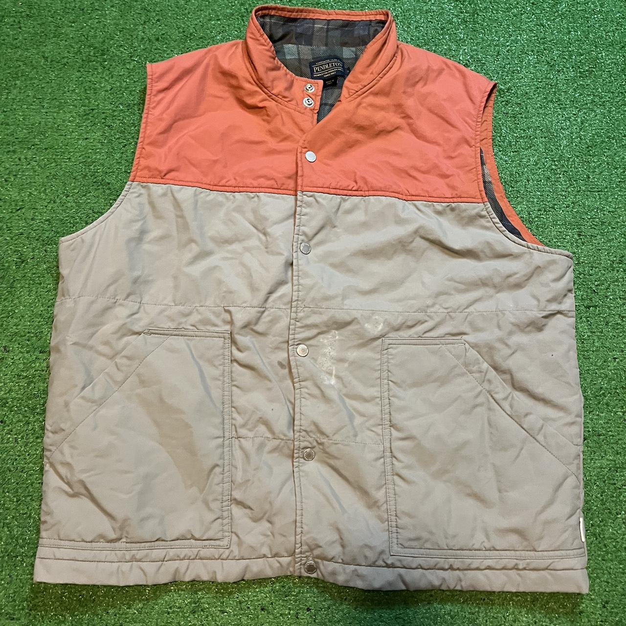 Pendleton Men's Orange And Grey Gilet 