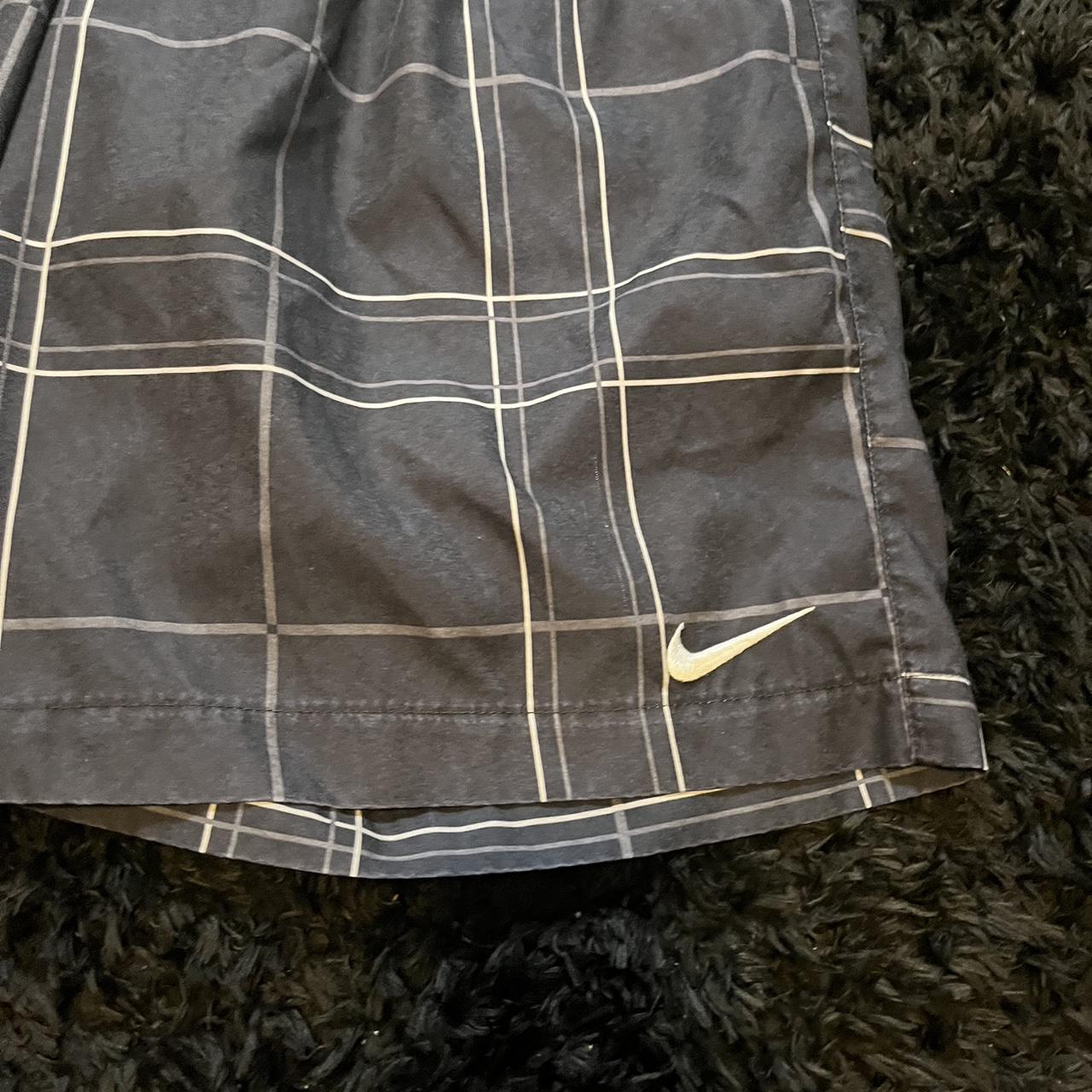 Nike Board Shorts Mens Size L Black Plaid Swim... Depop