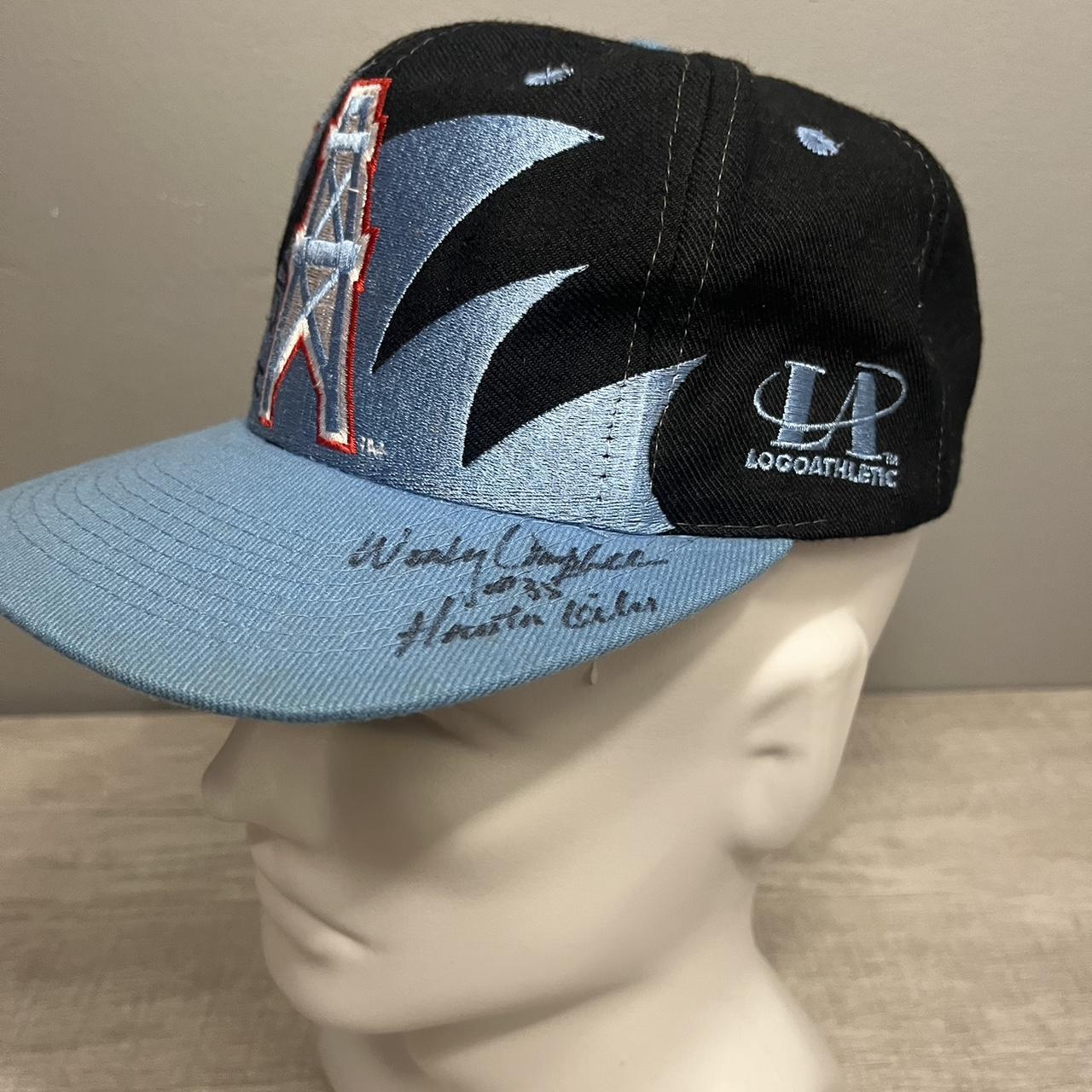 Vintage Houston Oilers Shark Tooth Snapback Hat Cap Logo