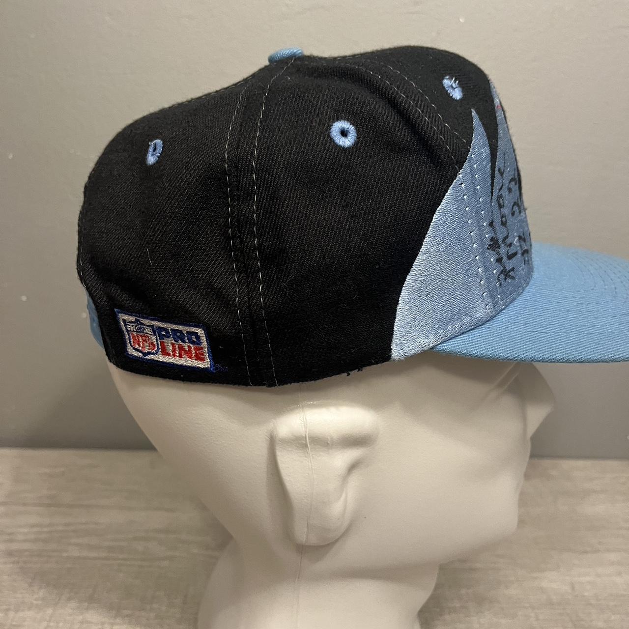 Vtg Houston Oilers Shark Tooth Strapback Hat Cap Logo Athletic