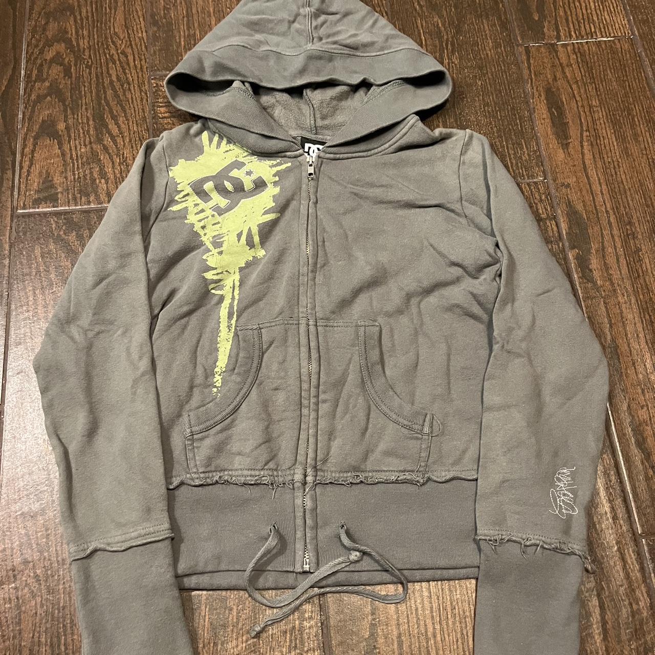 RARE DC Skate Hoodie Y2K Full Zip Sweatshirt, Black,... Depop