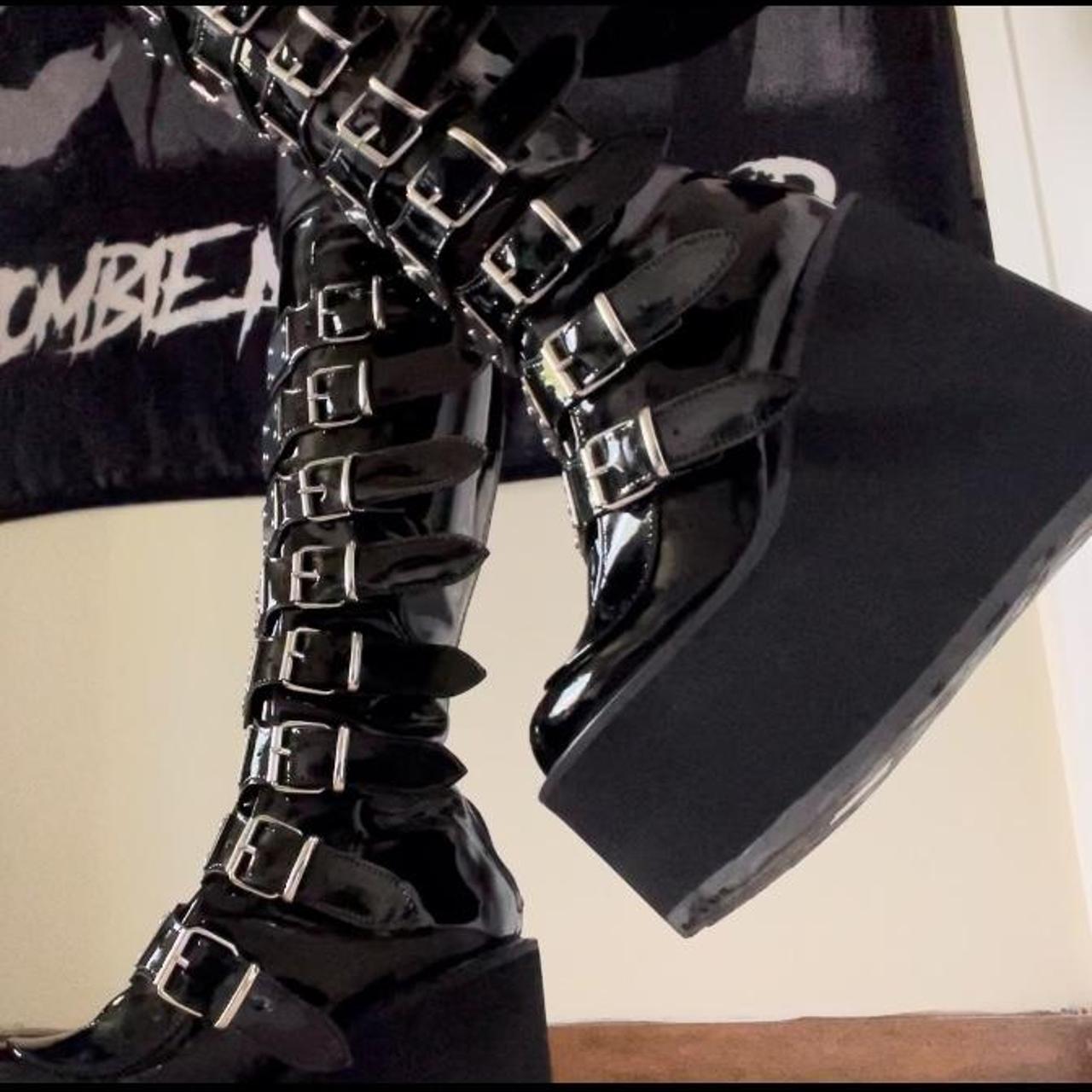 🖤 Demonia SWING-815’s 🖤 Size 9 Platforms, worn... - Depop