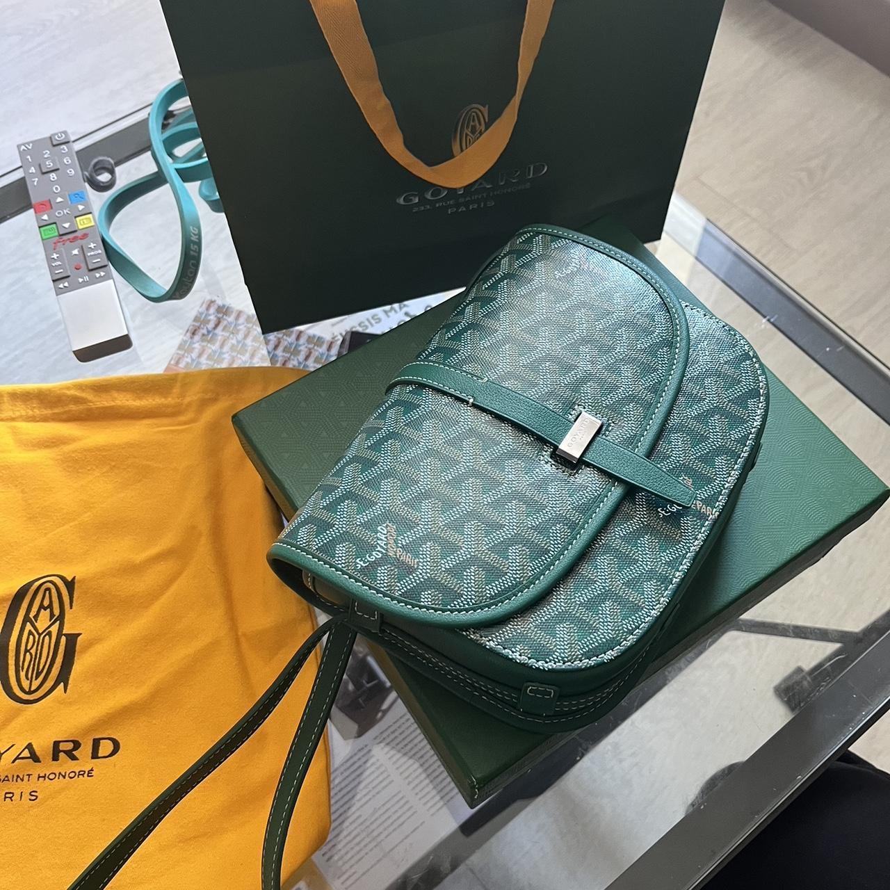 Sacoche Goyard Belved?�re PM green (verte) en parfait - Depop