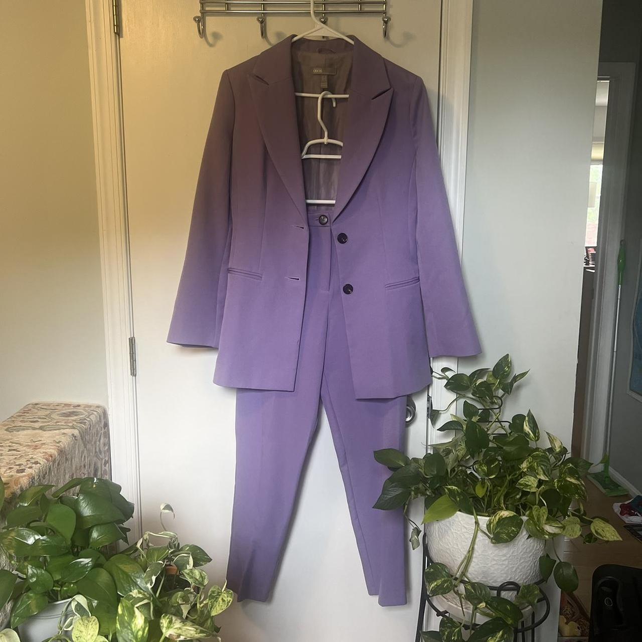 asos lavender women’s suit set both pants - Main Image