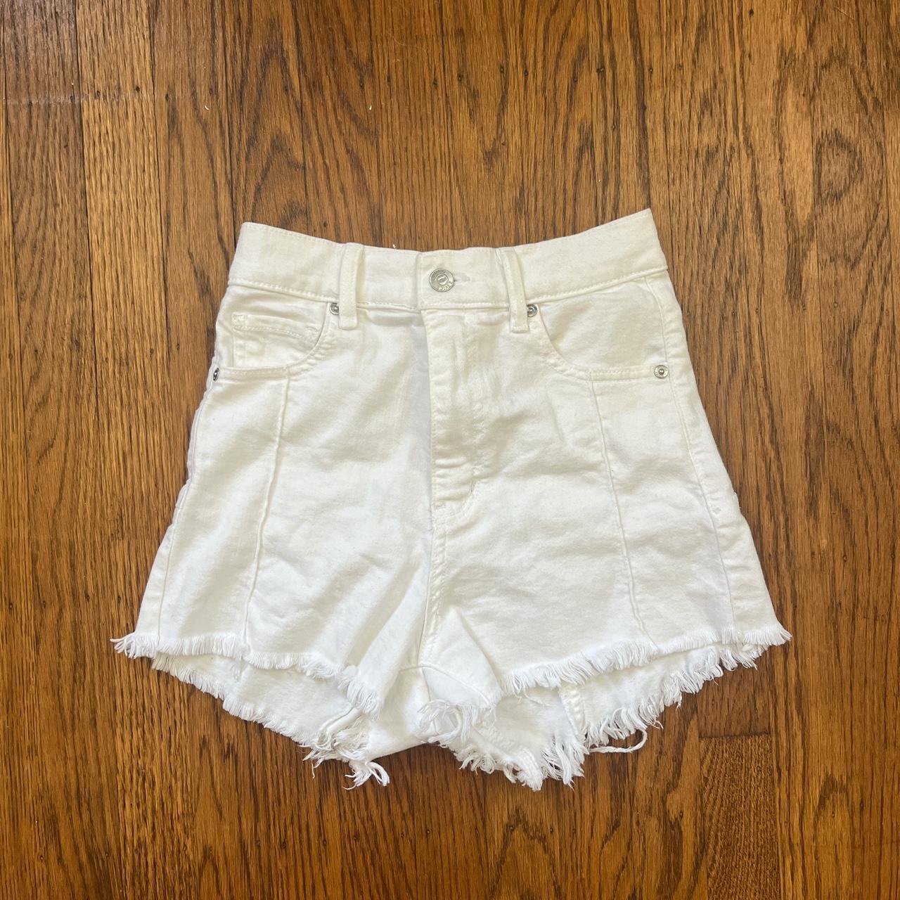 High Rise Revice Shorts Cute Heart Detail On Back - Depop